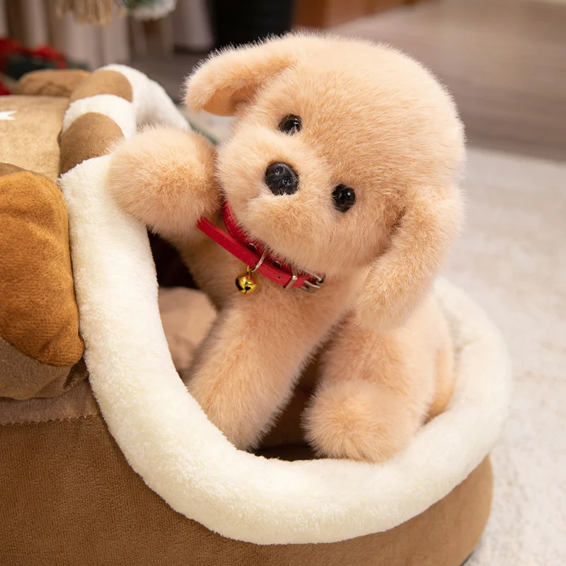 Nette Labrador Hund Plüsch Spielzeug Lebensechte Welpen Weiche Puppe Gefüllte Reallife Tier Liegen Position Hund Kissen Kinder Spielzeug Geburtstag Geschenk