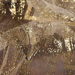 Sequins Mesh Fabric Wedding Veil DIY Handmade Background Decoration Quilting Needlework Clothing Material Bling Fabrics Tulle