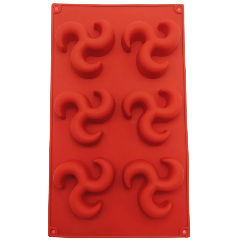 

Hot Selling Creative Irregular Windmill Silicone Chocolate Mold Cake Decoration Candy Pudding Jelly Biscuit Cookies Baking Tools