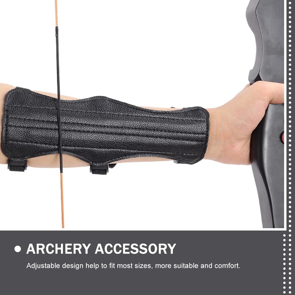 

1Set Protective Arm Guard Finger Sleeve Set Premium PU Wear-Resistant Elastic Design Simple Elegant Fit Most Sizes Archery