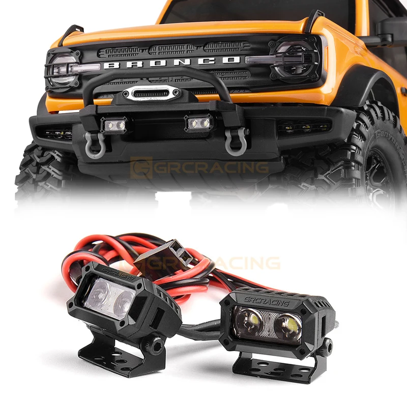 CGRC LED 18mm Rectangular Double Lights Spotlight for 1/10 RC Crawler Car AXIAL SCX10 Traxxas TRX4 Defender RC4WD D90 DIY Part