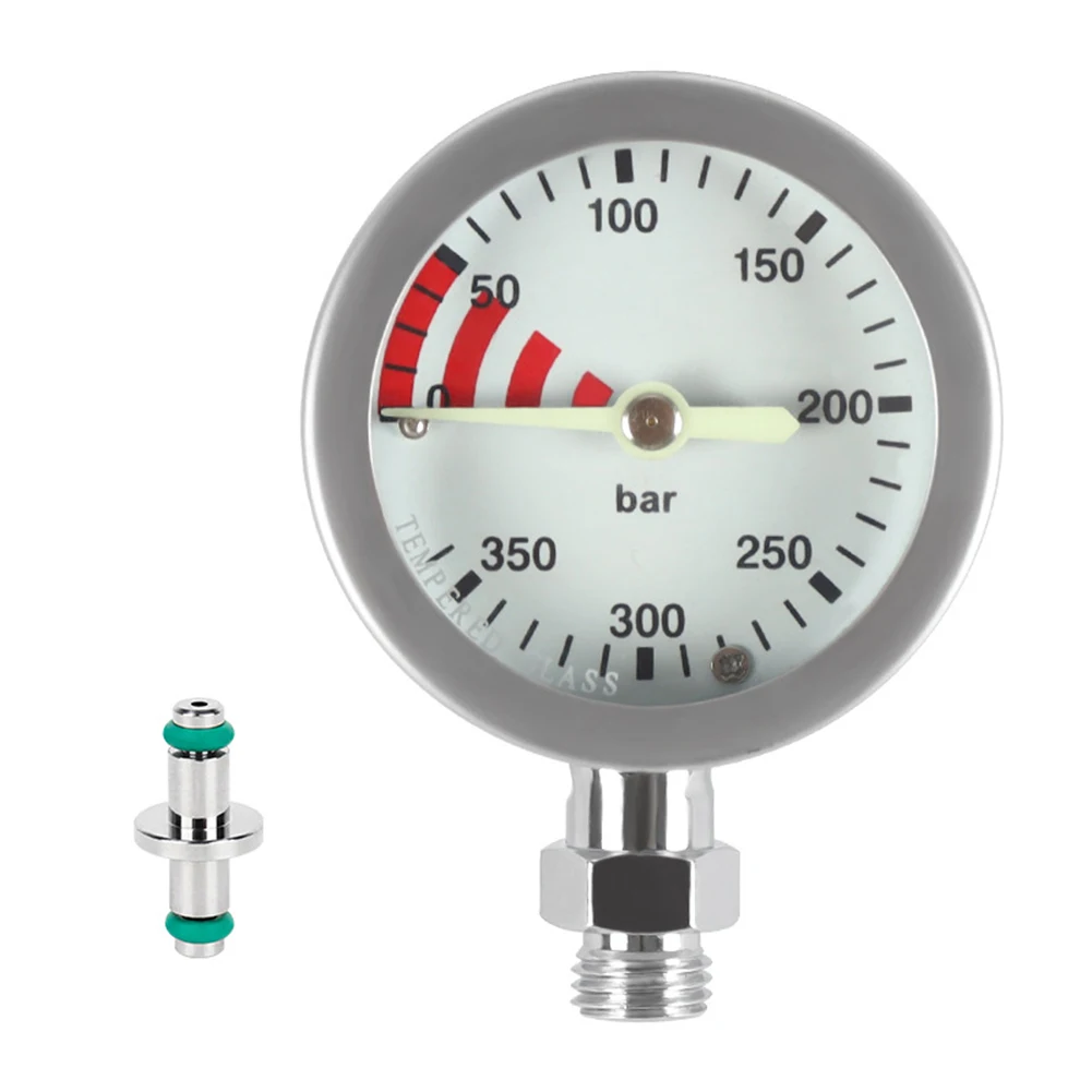 Residual Pressure Pressure Gauge Diving Safety Diving Safety Equipment Tank 0-350Bar 360 Rotatable Design Safety Protection