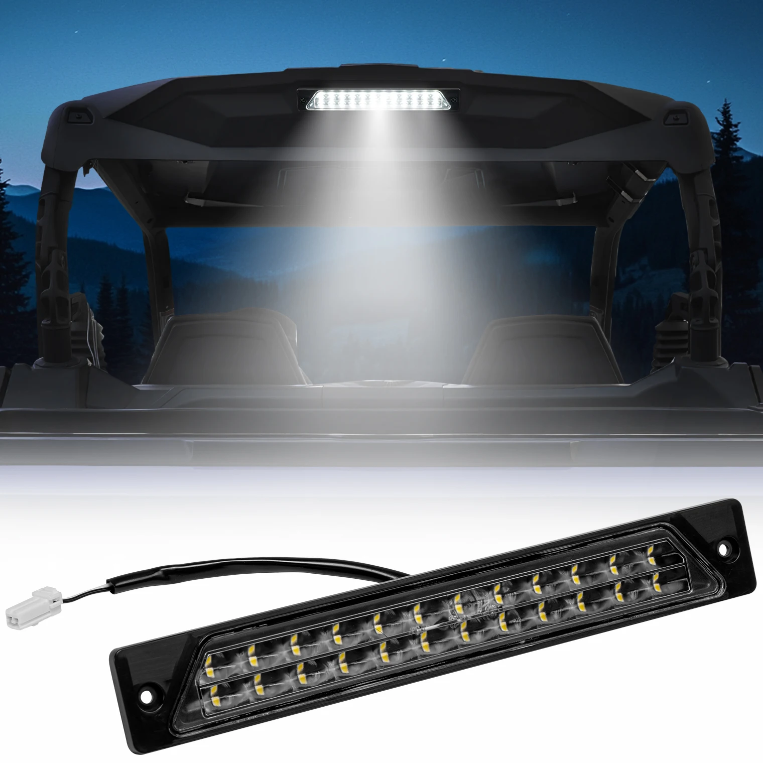 

Rear Cargo Bed Light For Can-Am Maverick Trail Sport 2018+, Commander 1000 2021+ White LED Cargo Dome Lights Assembly