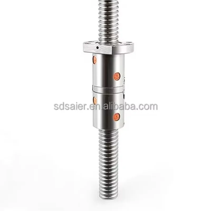 16mm/20mm/25mm/32mm/40mm High Precision Ball Screw Set Bearing DFU1605/1610/2005 CNC Router Kit Ground Double Nut Machined view 5