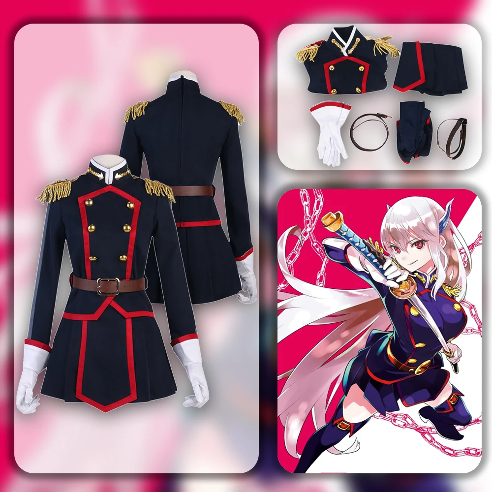 Uzen Kyoka Cosplay Costume para meninas adultas, roupas de anime, conjuntos uniformes femininos, acessórios do Dia das Bruxas, terno carnaval, adulto