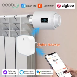 Zigbee 3.0 Nhà Thông Minh Bình Giữ Nhiệt Tuya Wifi Nhiệt Độ Nóng Tản Nhiệt Van Có Thể Lập Trình TRV Nhiệt Đầu Google Alexa