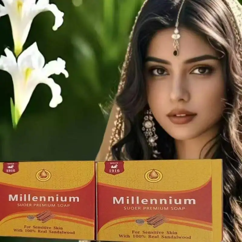 Imported from India Millennium Queen Sandalwood Soap Pure Handmade Natural Essential Oil Bath Soap with Long - lasting Fragrance