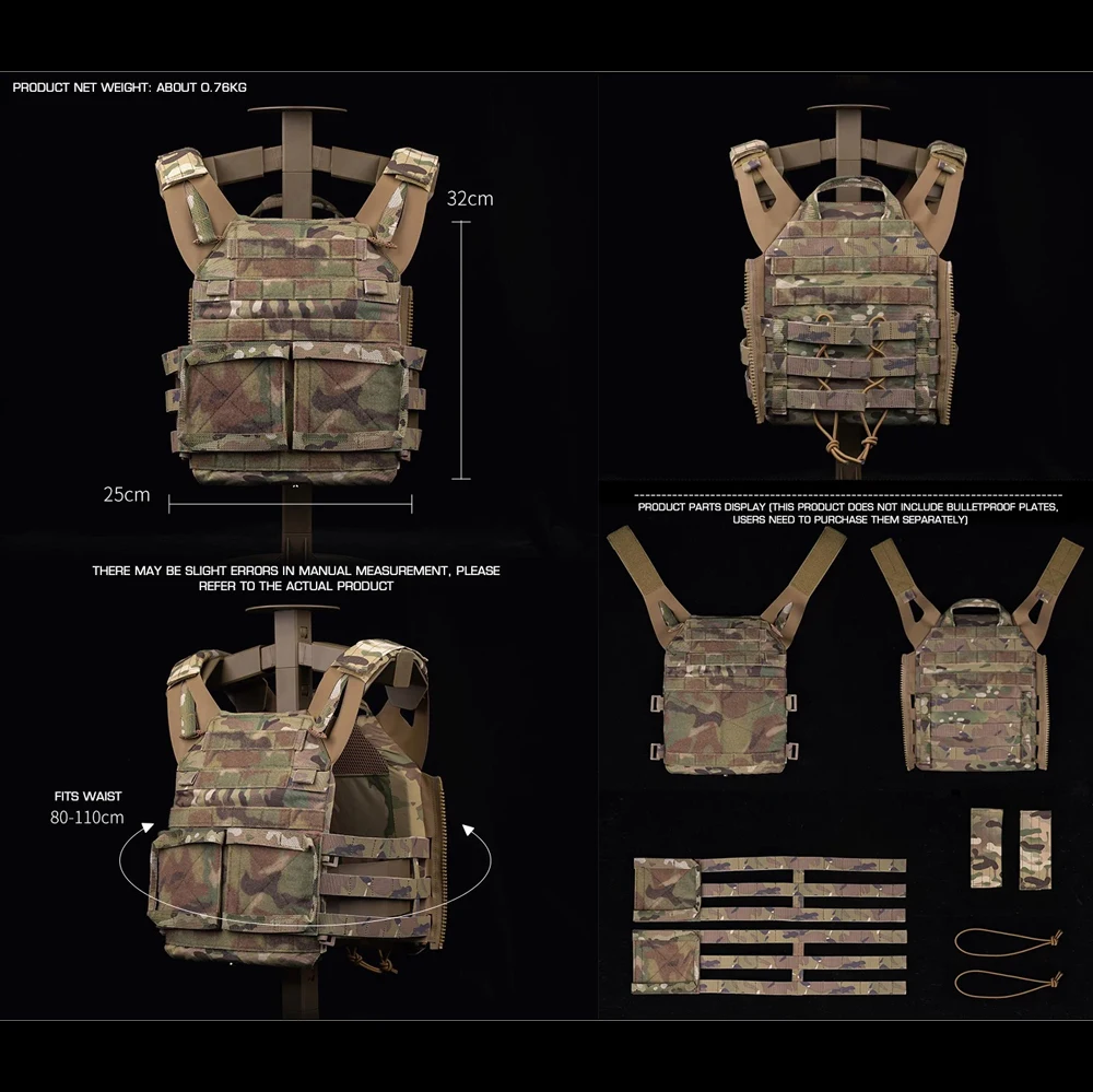 

Спортивный жилет Armor Jumper Plate CarrieJPC2.0 Дышащий регулируемый быстросъемный полезный поясной чехол