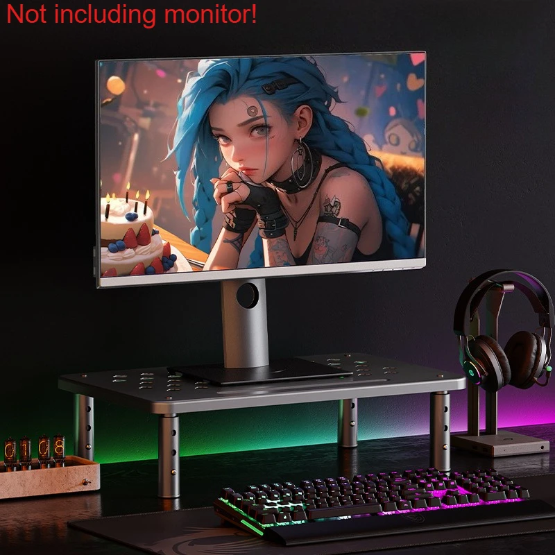 

Monitor Computer Height Increasing Stand Extendable Office Monitor Stand Elevated Base Desktop Organizing and Storage Rack