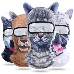 3D Cat Balaclava Motorcycle Cute Full Face Hood Mask Skiing Snowboard Hat Helmet Liner Biker Face Gorras Cycling Headgear Hat