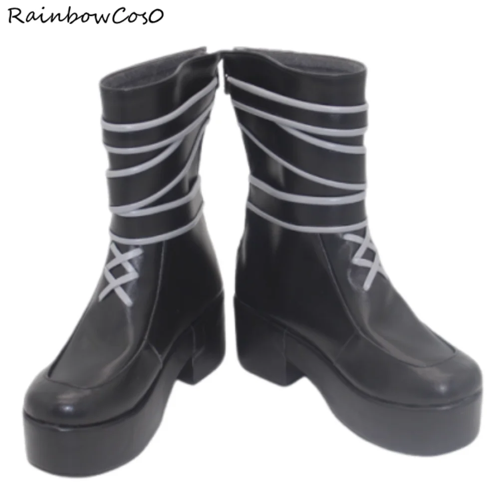 月城ゆき 魔法少女魔女裁判 コスプレ靴 ブーツ ゲーム アニメ ハロウィン クリスマス RainbowCos0 W5503