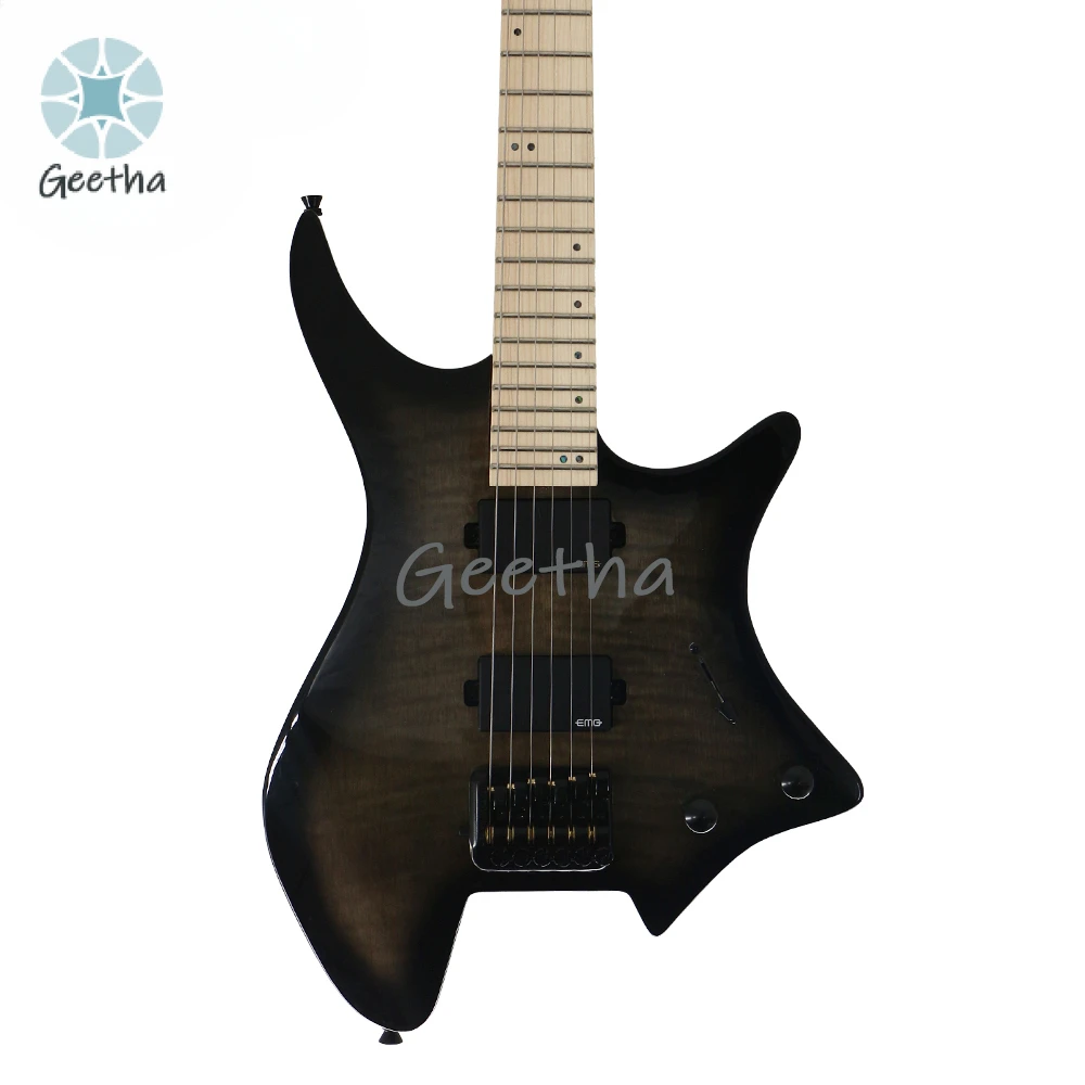 KG-30 تصميم شعبي بالجملة غيتار كهربائي خشبي مقطوع الرأس للمبتدئين جيتار كهربائي صوتي