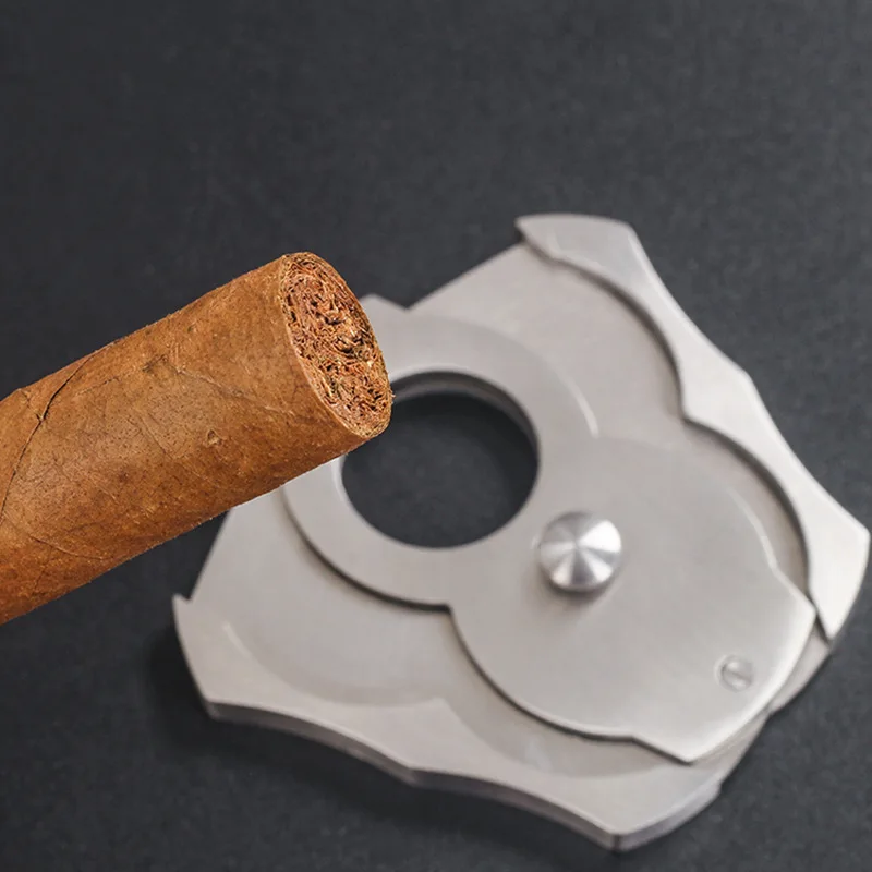Rvs Sigaar Cutter Mes Schaar Mes Cutter Dubbele Messen Sigaar Puncher Cutter Guillotine Roken Sigaar Tool