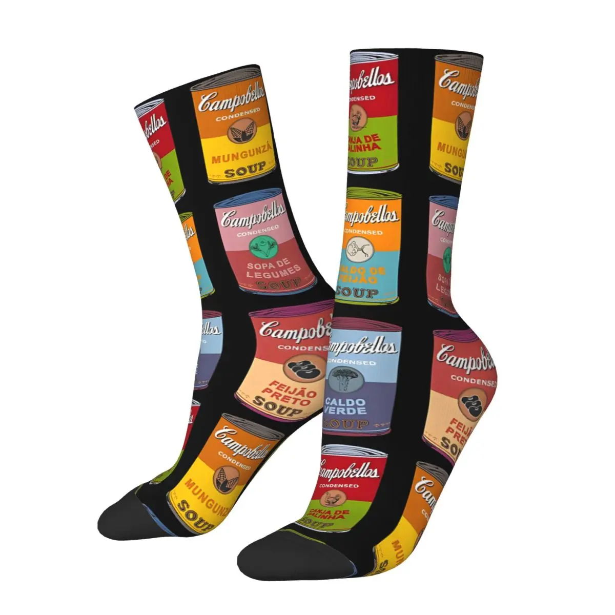 

Funny Men's Socks Brazilian Soups Popart Vintage Street Style Crew Sock Gift Pattern Printed