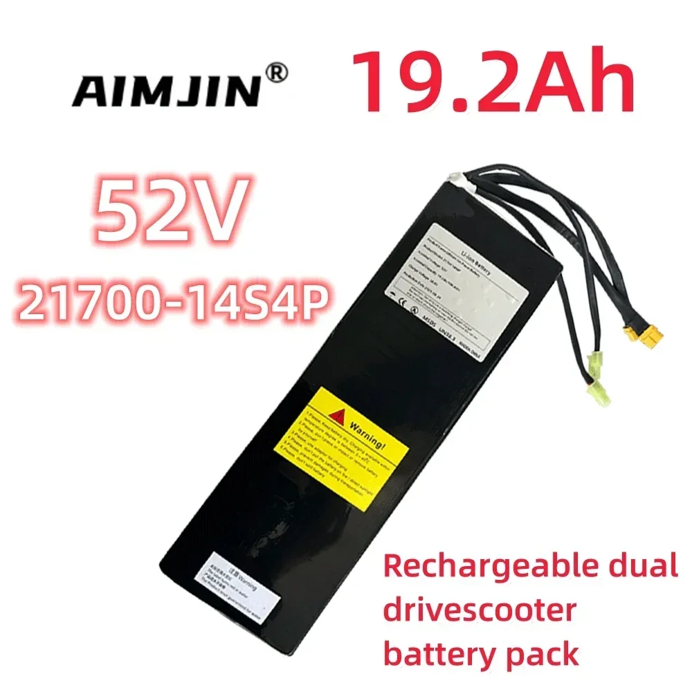 

52V 19.2Ah 14S4P 21700 Li-ion Battery Pack Dual Port Fast Charging Suitable For Dual Drive Electric Scooters