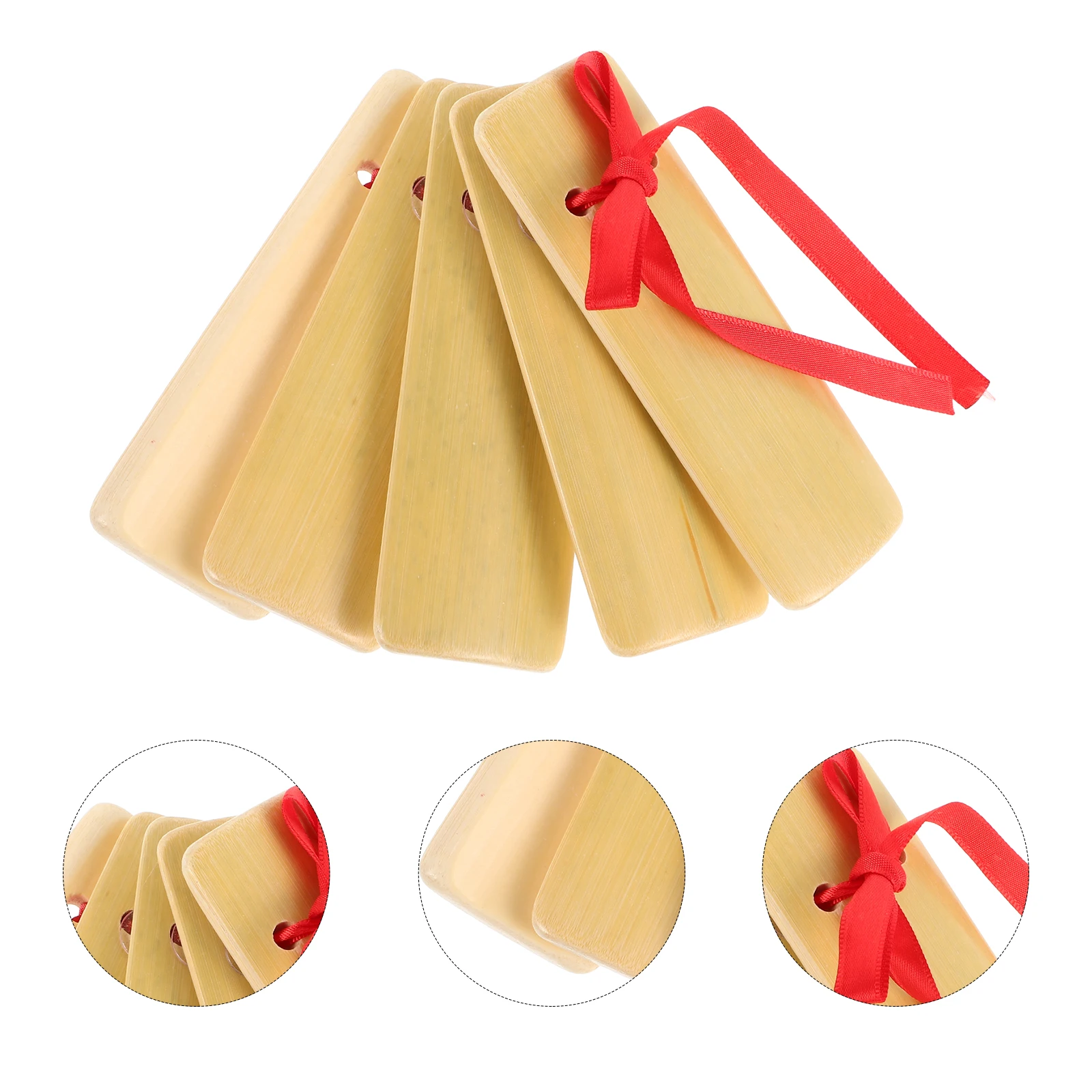 

5 Pcs Bamboo Board Band Castanets Kuaiban Wooden Musical Instrument Chinese Instruments