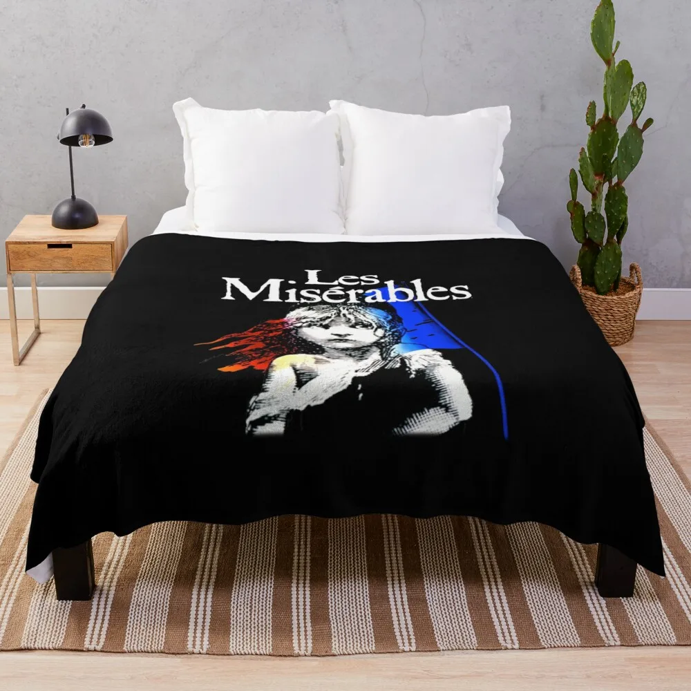 Les Miserables ( black ) Throw Blanket Thin Bed Blankets