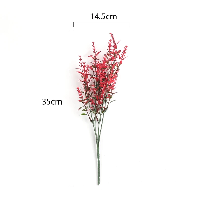 6Pcs Künstliche Lavendel Blumen Bouquet Party Geschenk Hochzeit Dekoration Outdoor Gefälschte Pflanzen Für Home Room Decor DIY Garten Pflanzen – Detail 2