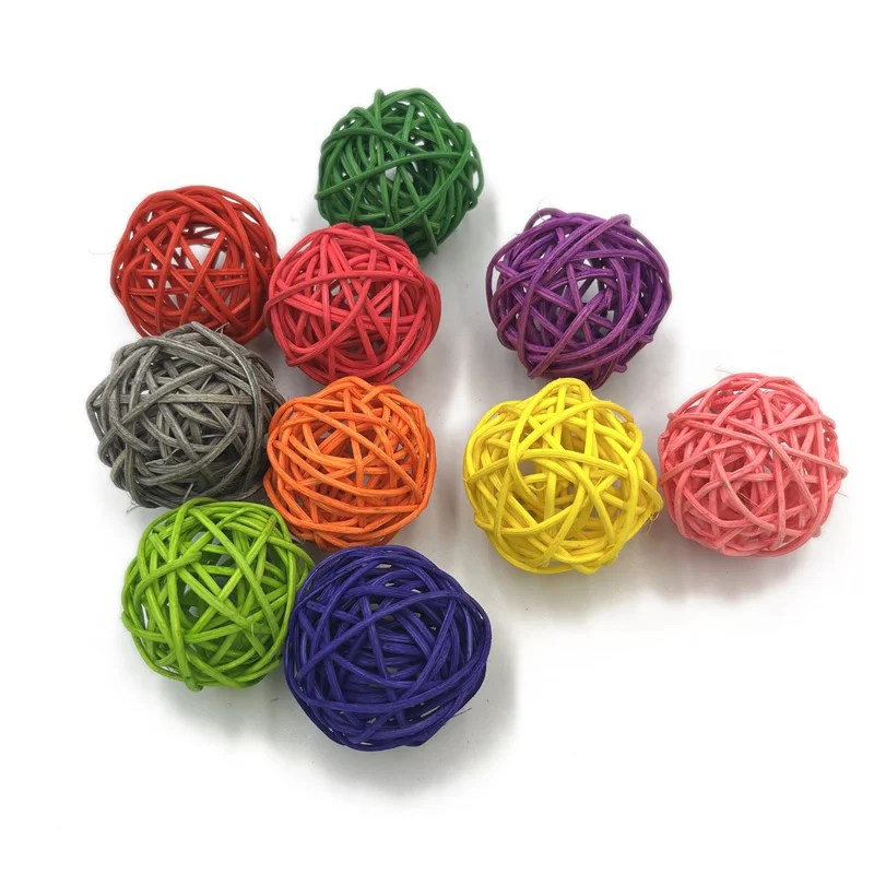 10pcs 5cm Decorative Balls Mixed Color Rattan Balls for Home Kitchen Bathroom Decor Wedding