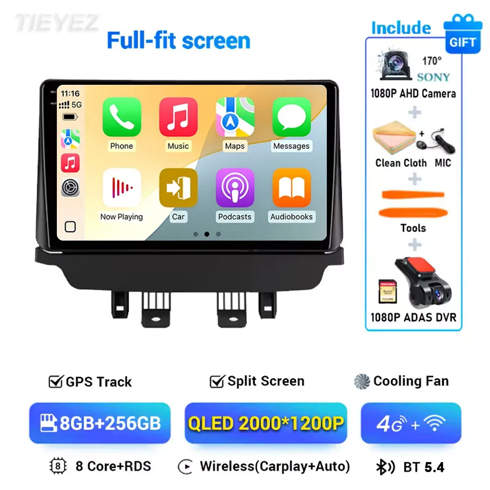 Android 15 Voor Mazda CX-3 DK Mazda 2 DJ 2014-2023 Multimedia Speler Radio Stereo Head Unit GPS Navigatie 4G WIFI BT DSP DVD