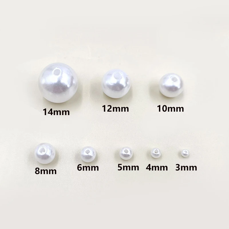 3-14mm 5-600PCS Imitation Pearl Loose Beads Jewelry Making Accessories for DIY Pendant Necklace Bracelet Wholesale