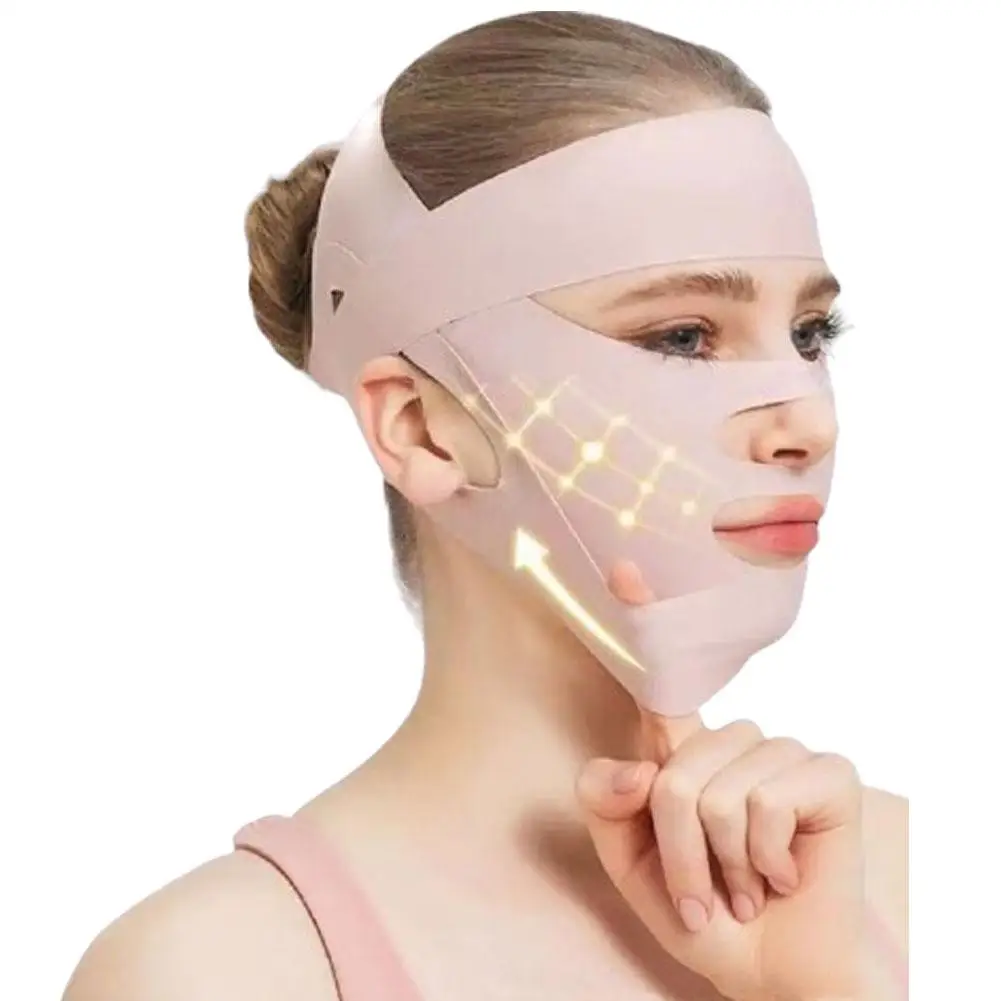 Adjustable Face Slimming Strap Jaw Strap Jawline Shaper Chin Strap V Line Face Slimming Lifting Mask for Sleeping ﻿