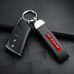 Luxury Leather Car Badges Keychain Key Chain Rings Keyring Accessories For Haval Jolion F7 H6 F7x H1 H3 H7 H4 H8 H9 F5 F9 H2S M4