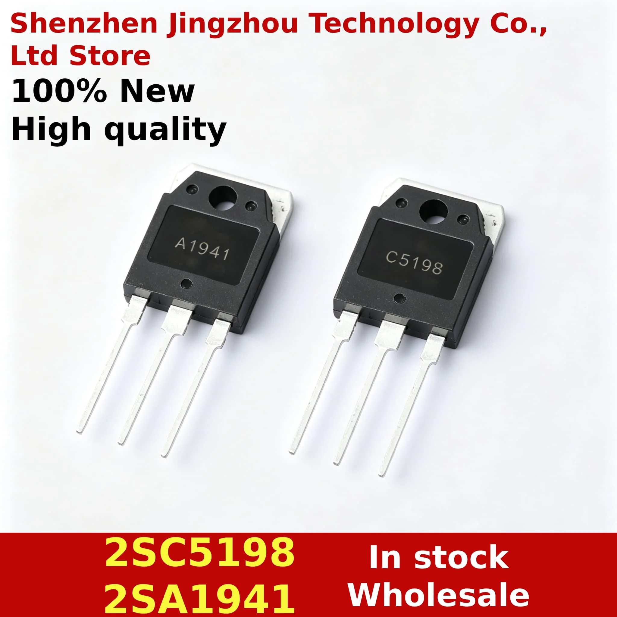 (10PCS) 100% New 2SC5198 2SA1941 TO3P (5PCS A1941+5PCS C5198) TO-3P Power Transistor Chip In Stock