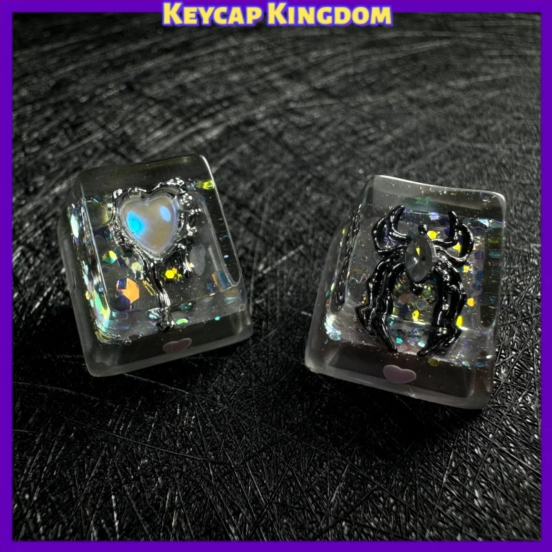 Spider Dark Series Theme Keycaps Mechanical Keyboard Resin PC Gaming Keyboard accessories Collection Gifts Custom Keycaps