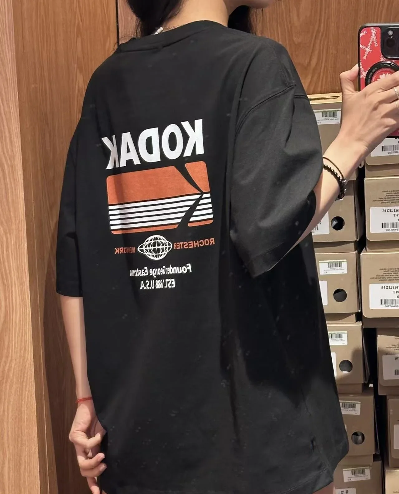 KODAK Spring/Summer 2026 New Versatile Print T-Shirt Unisex Crew Neck Short-sleeved Retro Street Y2K Casual Fashion Tops Cloths