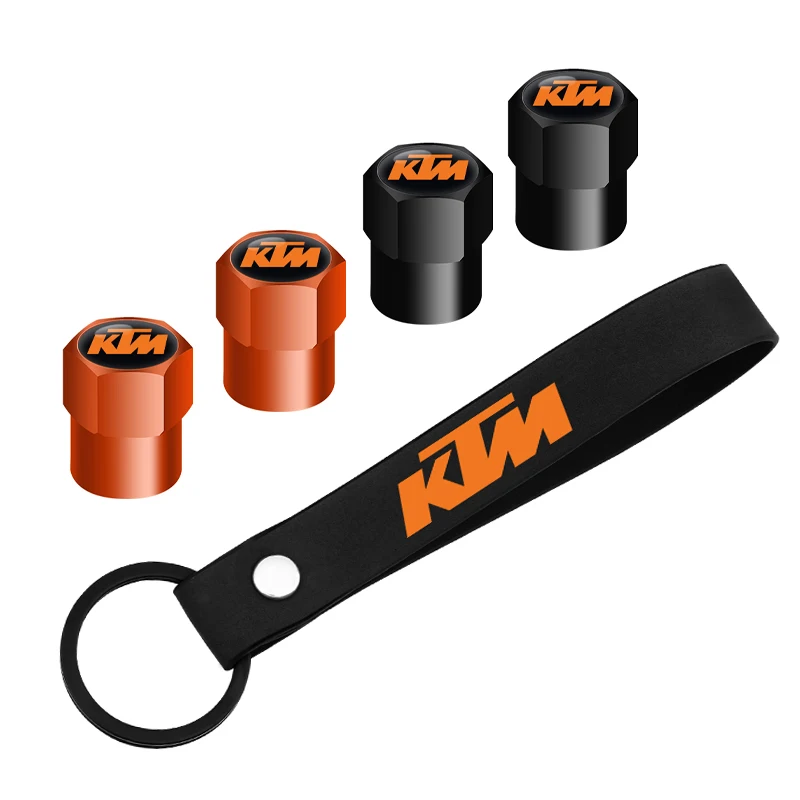 Suede Keychain Key Ring Motorcycle Tire Valve Cap Accessories for KTM 390 200 790 890 690 250 125 990 300 Duke