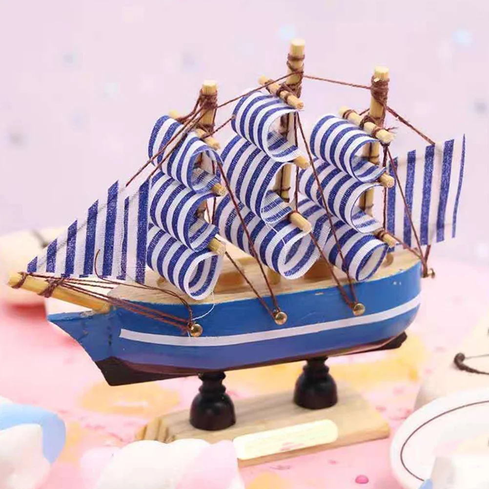 Sailboat Reveal Sailing Cake Decoration Gift Accessories Crafts Graduation Man Toy