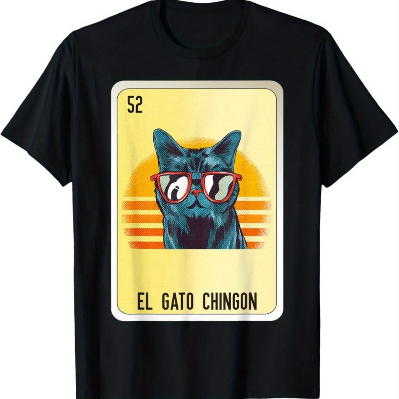 

Meixican Slang Chicano Bingo Cards Graphic Print Summer Autumn Winter Men's and Women's Short Sleeved T-shirt Casual Loose