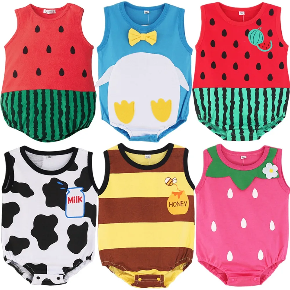 Newborn Baby Bodysuit Fashion Infant Cotton Baby Clothes Cartoon Short Sleeve Soccer Costume Football Kid