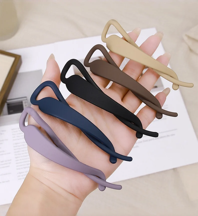 Eleganter, schlichter Bananenclip für vertikale Pferdeschwänze – Haaraccessoire für Damen – Detail 7
