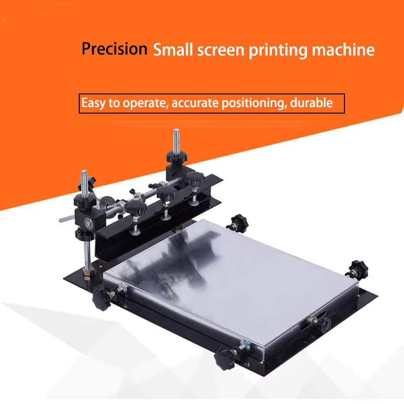 Screen Printing Machine Small Flat Press Screen Printers Precision Paper Box Glass Plastic Sheets Screening Screenprint Stations