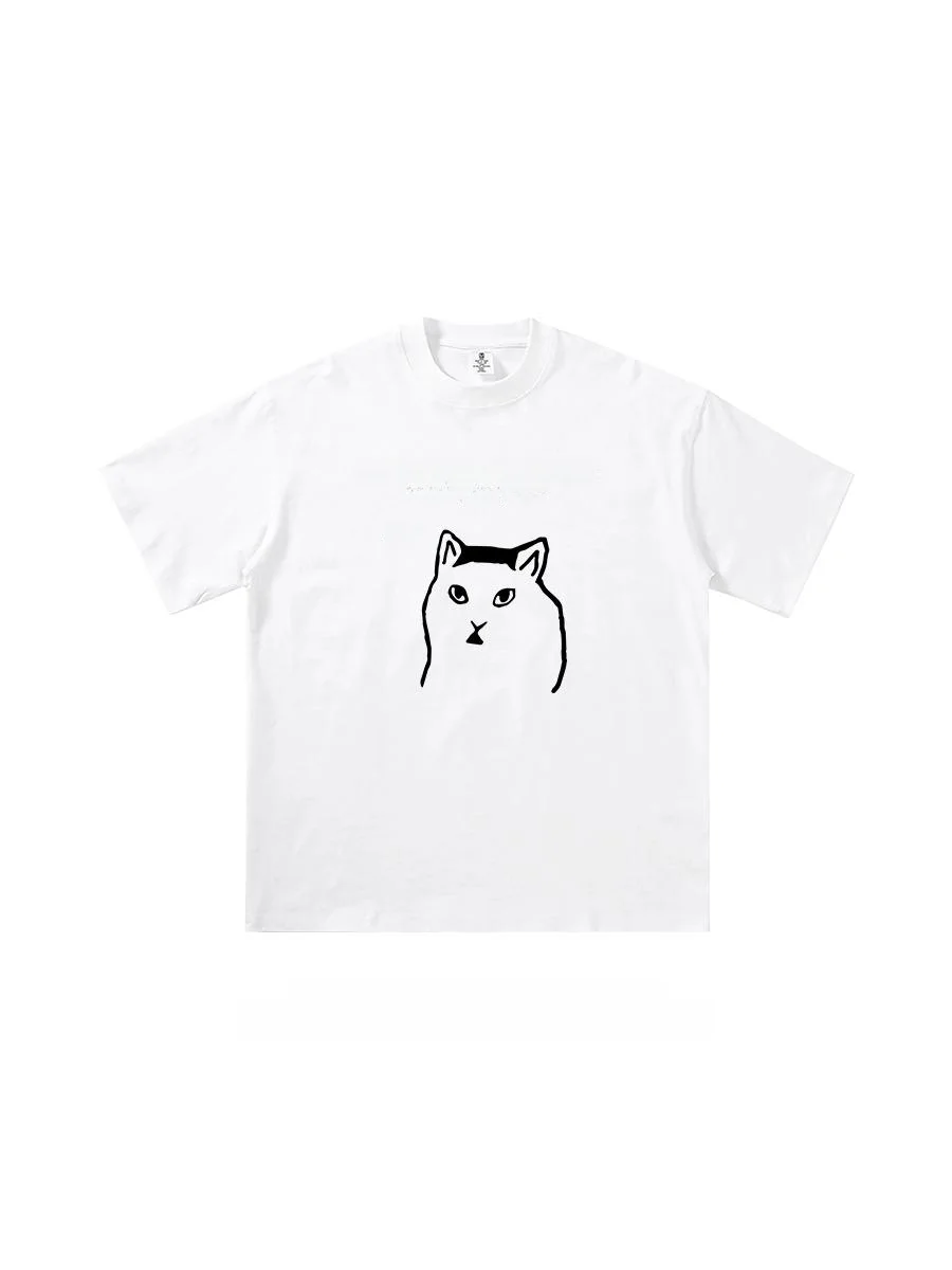 

Loose Fit Cotton T-irt ort Sve round Ne Print Casual Top for Men Breathable Summer Faion Youth Culture