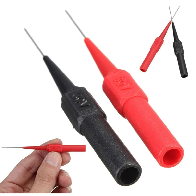 30V Car Tip Probes Diagnostic Tools Auto Multimeter Test Leads Extention Back Piercing Needle Tip Probes Mechanical Tools