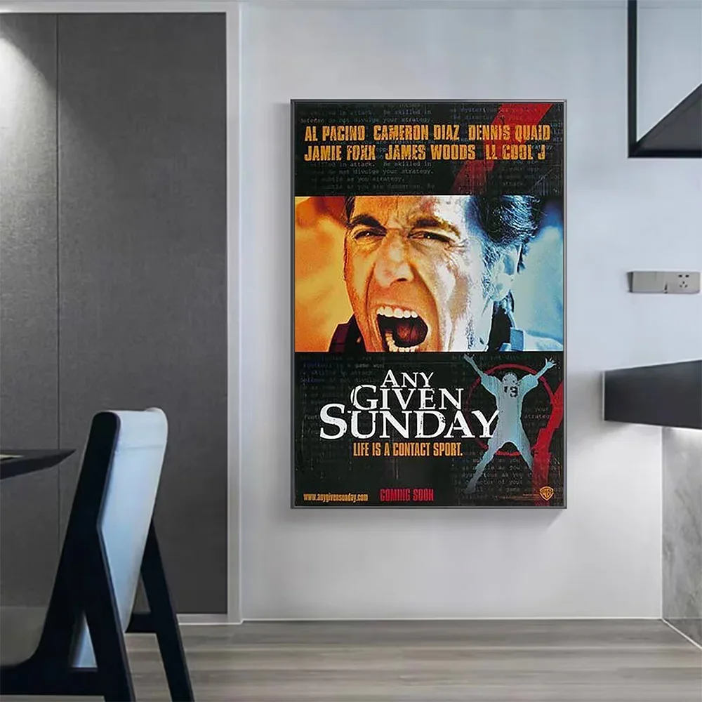 V0355 Any Given Sunday (2) Vintage Classic Movie Wall Silk Cloth HD Poster Art Home Decoration Gift