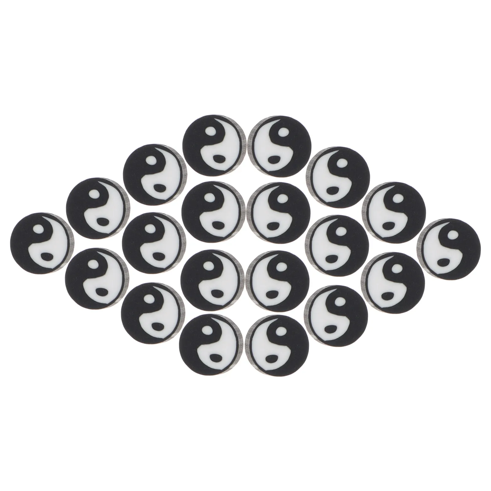 100Pcs Tai Yin Yang Loose Spacer Beads DIY Bracelet Necklace Jewelry Accessories Craft Making Bead Charms Loose Beads