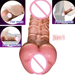 VaHppy Dildos Penis Unisex for Women men Couple Masturbators Gay Anal/Vaginal Sex Toys Extra Large 22*17*5cm 430g Silicone