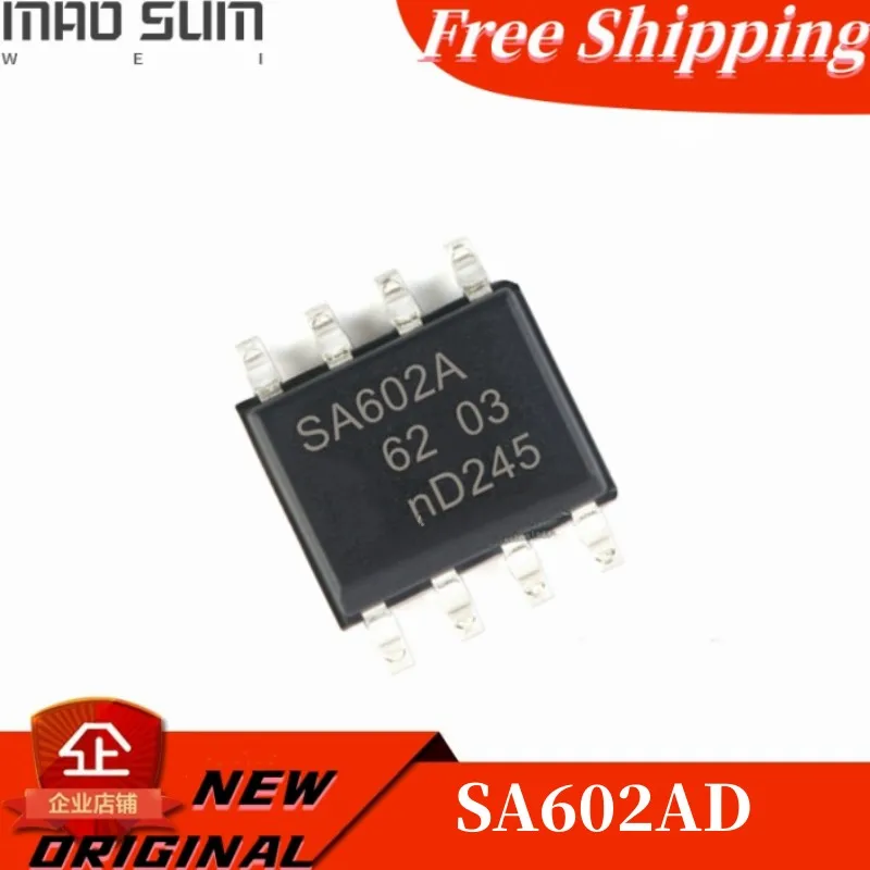 10 pçs/lote NEW100% SA602AD SA602A SA602 SOP-8 PIN ORIGINAL