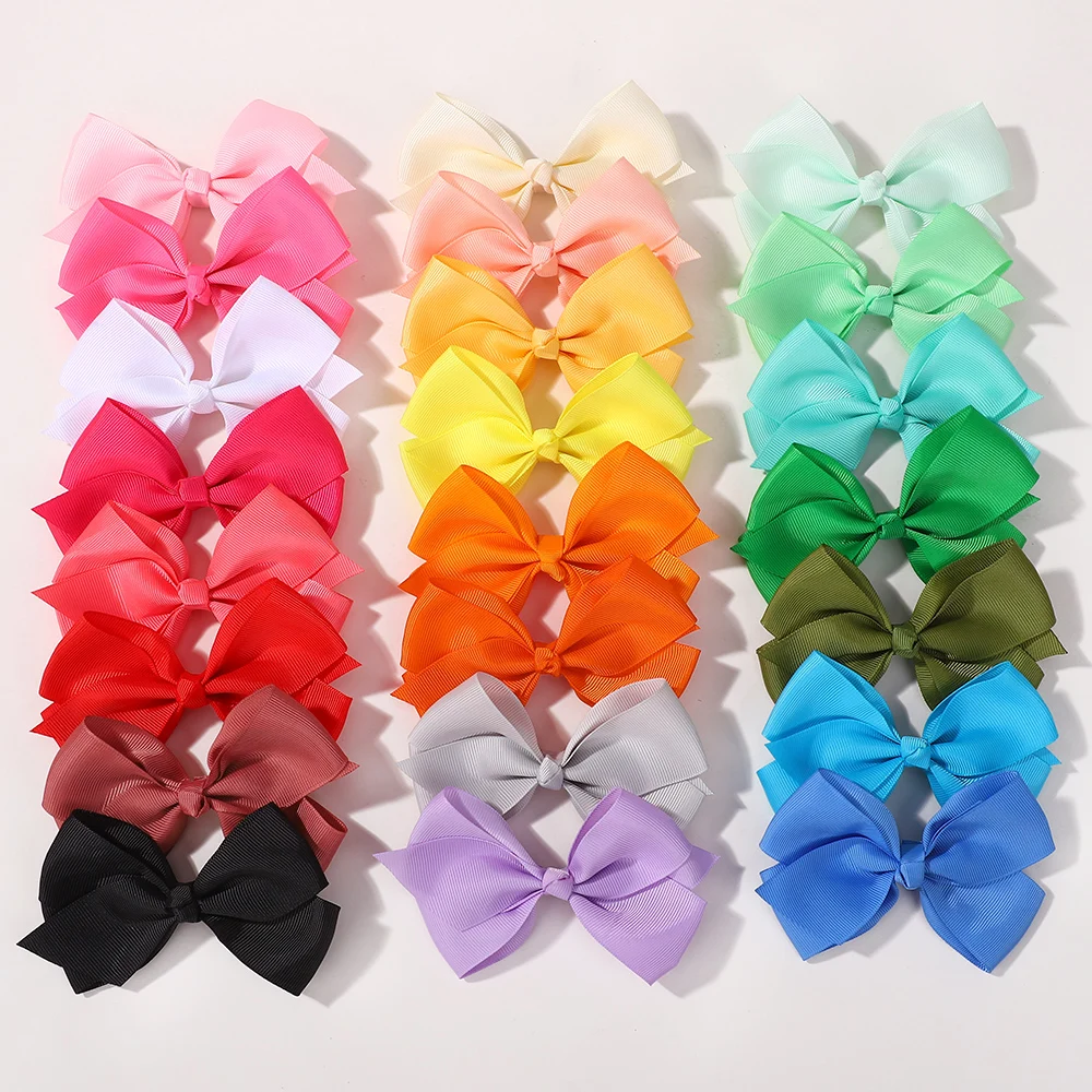 

30 шт./компл., детская заколка для волос ярких цветов случайного цвета с простым дизайном для хвоста для маленьких девочек и аксессуаров для волос ребенка