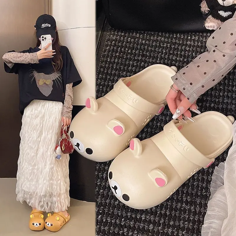 Sandalias de verano 2026 para mujer, estilo casual, con orificios, antideslizantes, desodorantes, bonitas, con puntera cerrada, frescas y cómodas.