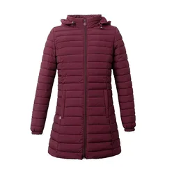 Women's Slim Fit Down Coat Winter Long Sleeve Warm Zip Up Jacket Suitable for Going Shopping Wea