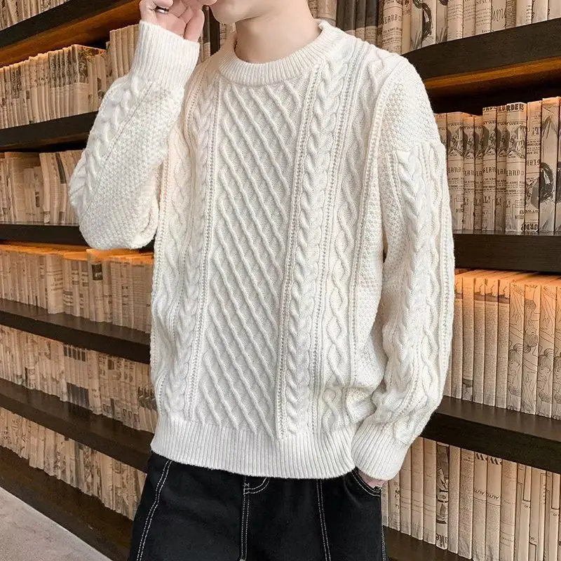 

Свободный повседневный вязаный свитер, пальто для мужчин, осень-зима, новый молодежный дизайн, необычный мужской топ, модный