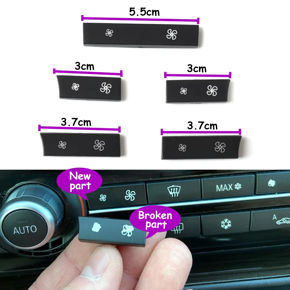 

F10 F18 F06 F12 F01 F02 F15 F16 Air Conditioning Heater Climate Fan Wind Volume Control AC Button Cap For BMW 5 6 7 X5 X6 Series