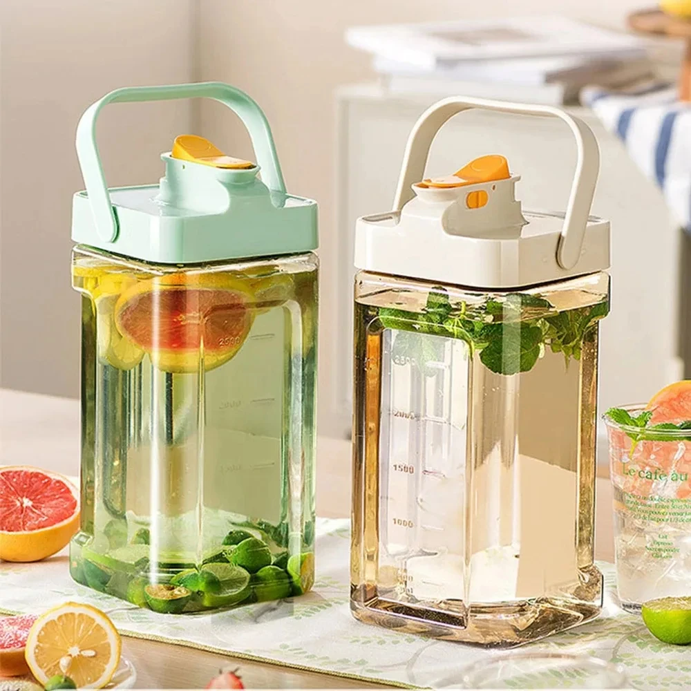 Mode Kaltwasser krug große Kapazität im Freien Picknicks Limonade Saft flaschen kalten Wasserkocher mit Wasserhahn Eis Getränkesp ender