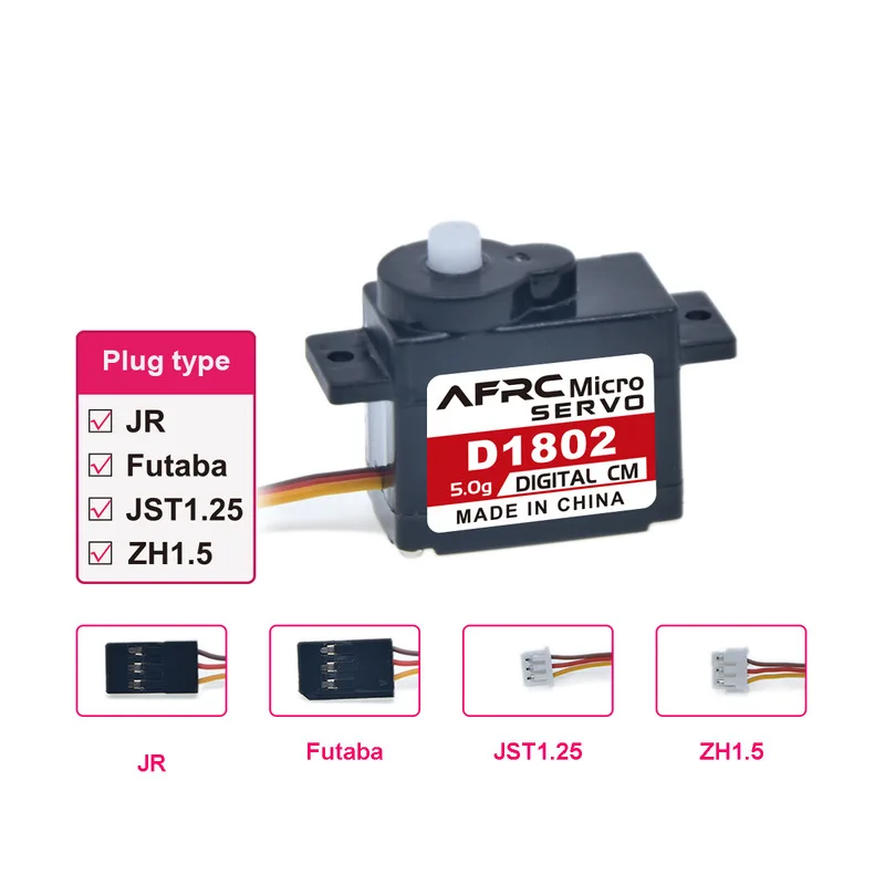 AFRC D1802 5g Coreless Motor Plastic Digital Micro Servo 3.7-6V for RC Model Micro Airplane Helicopter Robot DIY Parts