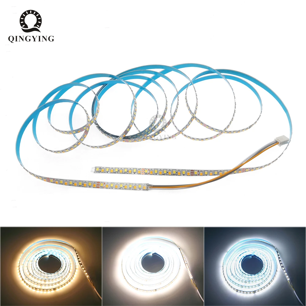 3 Meters 3Pin SMD2835 200D/m Dual Colors LED Strip For Repairing Chandeliers, 3000K+6500K LED Ribbon 220-260mA (51-60W)X2colors